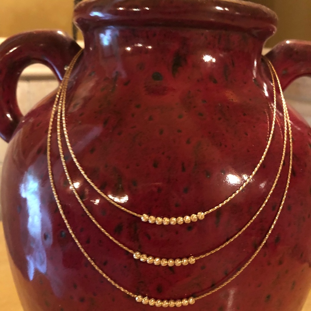 18kt Yellow Gold layered necklace